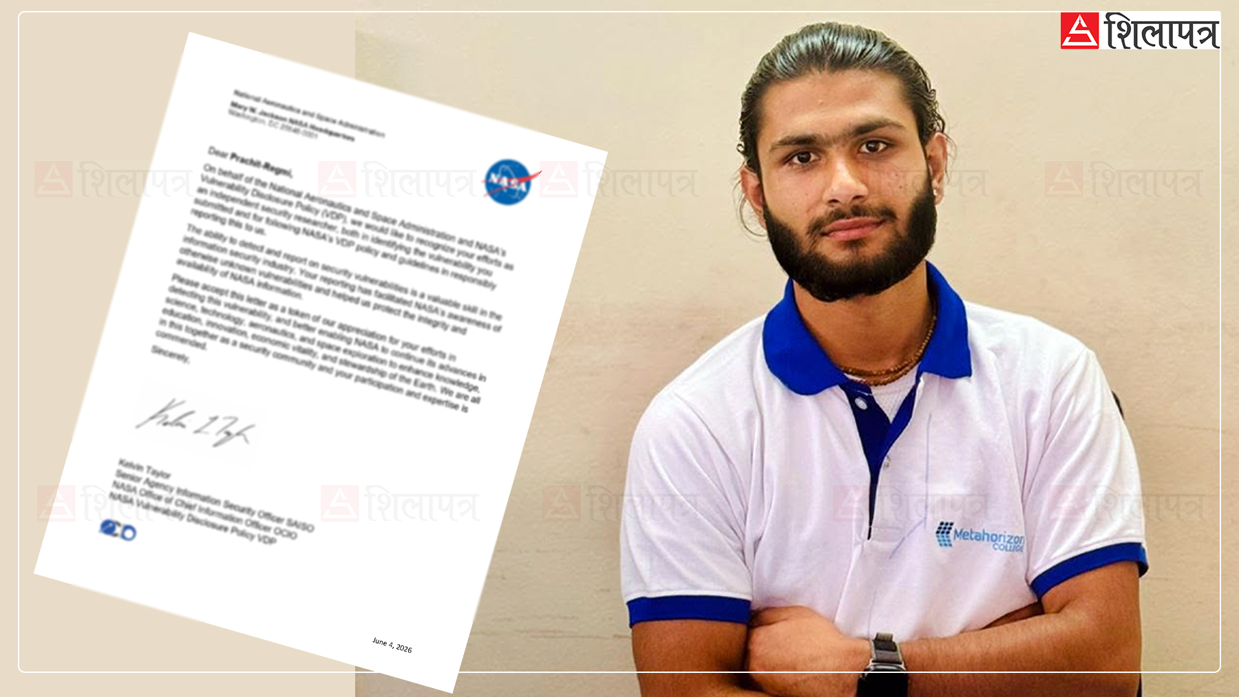 Nepali B.Sc.CSIT Student Honored by NASA for Discovering Critical Website Vulnerability